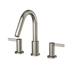TOTO GF Two Lever Handle Deck-Mount Roman Tub Filler Trim, Polished Nickel, Brass, TBG11201UA#PN