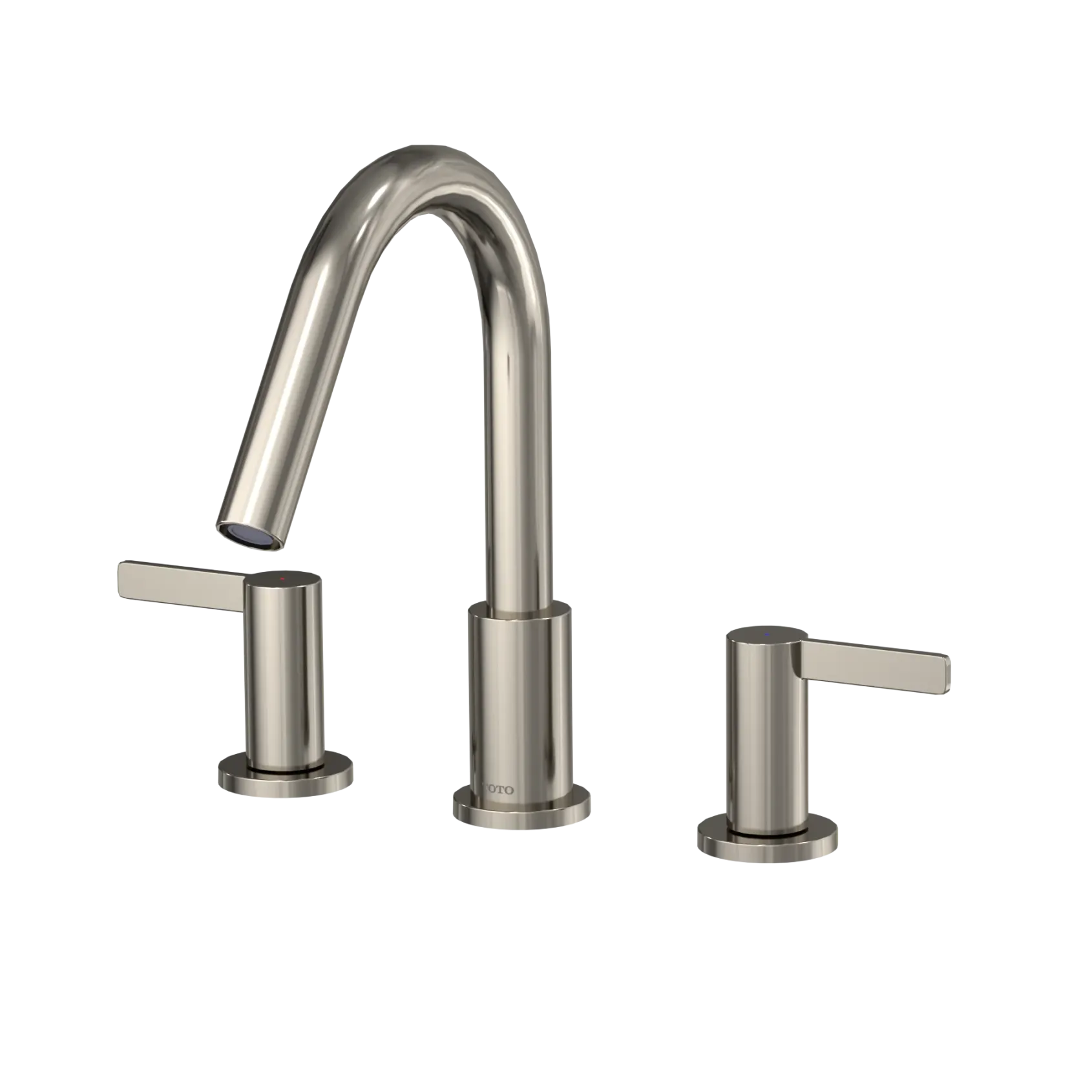 TOTO GF Two Lever Handle Deck-Mount Roman Tub Filler Trim, Polished Nickel, Brass, TBG11201UA#PN