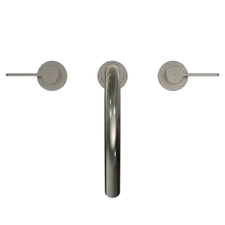 TOTO GF Two Lever Handle Deck-Mount Roman Tub Filler Trim, Polished Nickel, Brass, TBG11201UA#PN