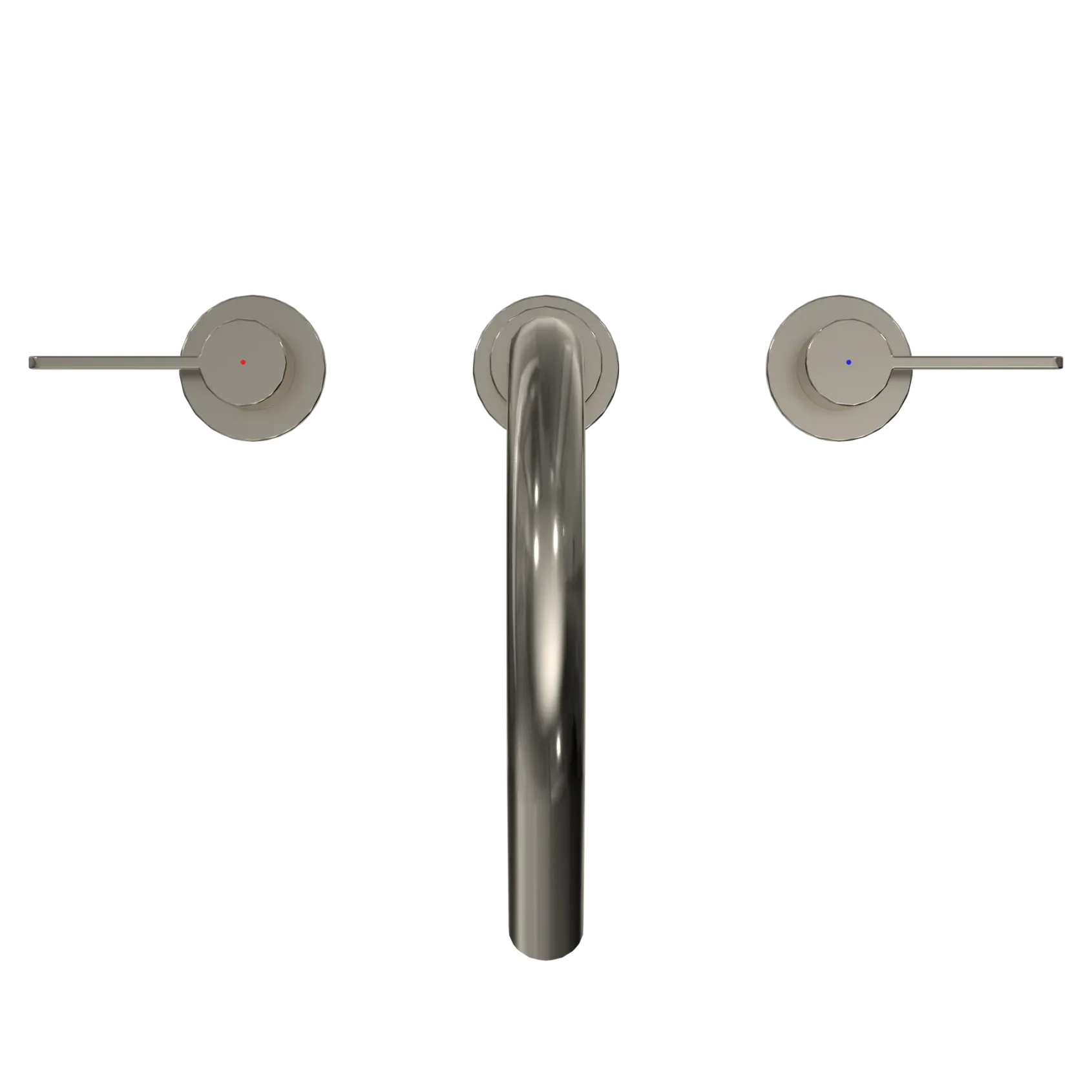TOTO GF Two Lever Handle Deck-Mount Roman Tub Filler Trim, Polished Nickel, Brass, TBG11201UA#PN
