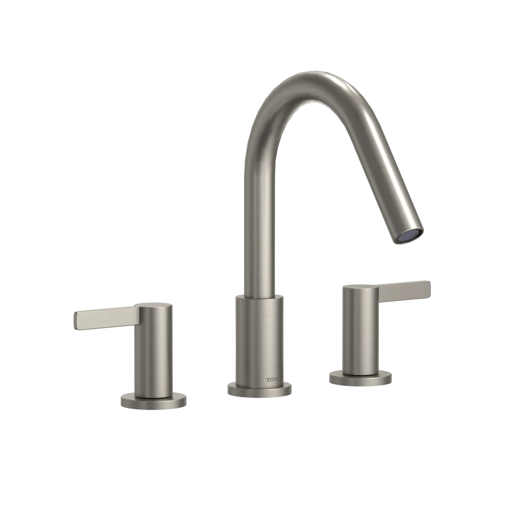 TOTO GF Two Lever Handle Deck-Mount Roman Tub Filler Trim, Brushed Nickel, Brass, TBG11201UA#BN