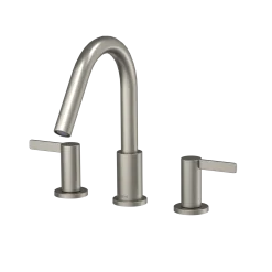 TOTO GF Two Lever Handle Deck-Mount Roman Tub Filler Trim, Brushed Nickel, Brass, TBG11201UA#BN