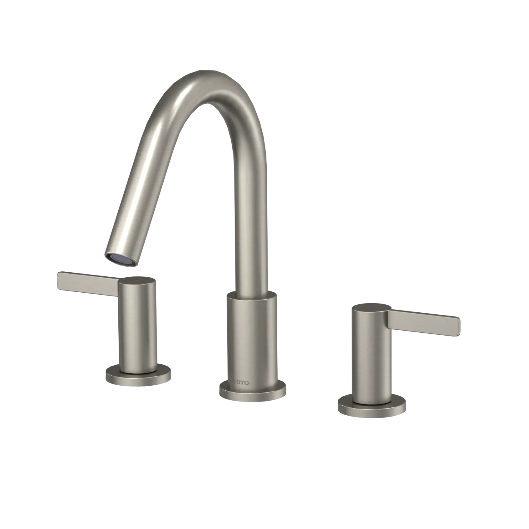 TOTO GF Two Lever Handle Deck-Mount Roman Tub Filler Trim, Brushed Nickel, Brass, TBG11201UA#BN