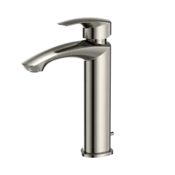 TOTO GM 1.2 GPM Single Handle Semi-Vessel Bathroom Sink Faucet with COMFORT GLIDE Technology, Polished Nickel, Brass, TLG09303U#PN