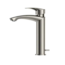 TOTO GM 1.2 GPM Single Handle Semi-Vessel Bathroom Sink Faucet with COMFORT GLIDE Technology, Polished Nickel, Brass, TLG09303U#PN
