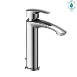 TOTO GM 1.2 GPM Single Handle Semi-Vessel Bathroom Sink Faucet with COMFORT GLIDE Technology, Polished Chrome, Brass, TLG09303U#CP
