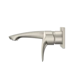 TOTO GM 1.2 GPM Wall-Mount Single-Handle Bathroom Faucet with COMFORT GLIDE Technology, Brushed Nickel, Brass, TLG09307U#BN