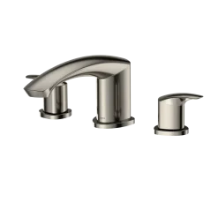 TOTO GM Two-Handle Deck-Mount Roman Tub Filler Trim, Polished Nickel, Brass, TBG09201U#PN