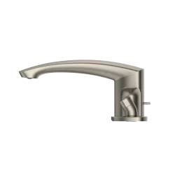 TOTO GM Two-Handle Deck-Mount Roman Tub Filler Trim with Handshower, Brushed Nickel, Brass, TBG09202U#BN