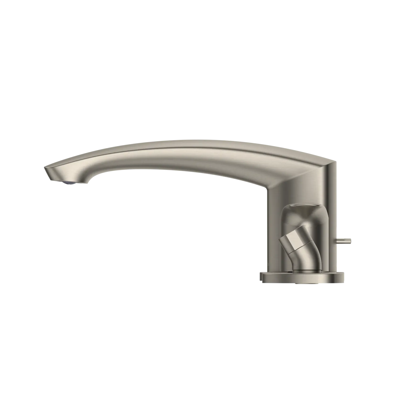 TOTO GM Two-Handle Deck-Mount Roman Tub Filler Trim with Handshower, Brushed Nickel, Brass, TBG09202U#BN
