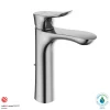 TOTO GO 1.2 GPM Single Handle Semi-Vessel Bathroom Sink Faucet with COMFORT GLIDE Technology, Brushed Nickel, Brass, TLG01304U#BN
