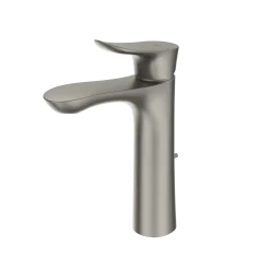 TOTO GO 1.2 GPM Single Handle Semi-Vessel Bathroom Sink Faucet with COMFORT GLIDE Technology, Brushed Nickel, Brass, TLG01304U#BN