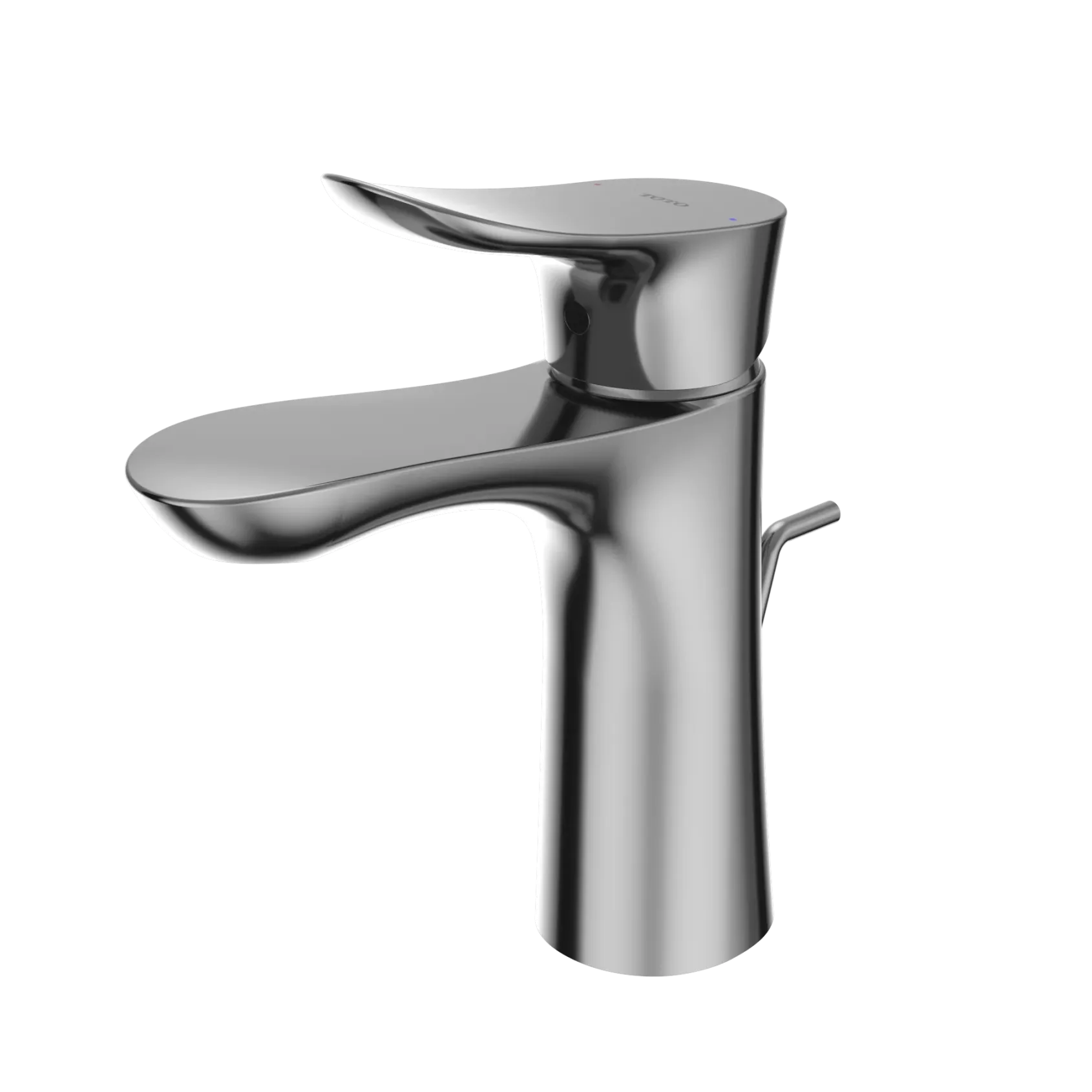 TOTO GO 1.2 GPM Single Handle Bathroom Sink Faucet with COMFORT GLIDE Technology and Drain Assembly, Polished Chrome, Brass, TLG01301U#CP