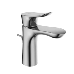 TOTO GO 1.2 GPM Single Handle Bathroom Sink Faucet with COMFORT GLIDE Technology and Drain Assembly, Polished Chrome, Brass, TLG01301U#CP