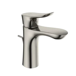TOTO GO 1.2 GPM Single Handle Bathroom Sink Faucet with COMFORT GLIDE Technology and Drain Assembly, Polished Nickel, Brass, TLG01301U#PN