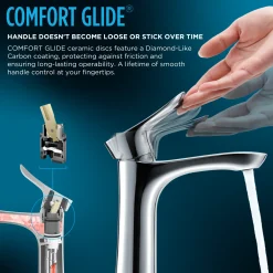 TOTO GO 1.2 GPM Wall-Mount Single-Handle Bathroom Faucet with COMFORT GLIDE Technology, Brushed Nickel, Brass, TLG01310UA#BN