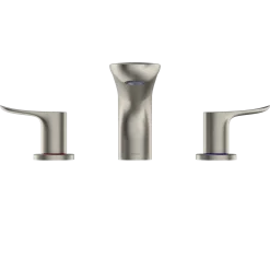 TOTO GO Two-Handle Deck-Mount Roman Tub Filler Trim, Brushed Nickel, Brass, TBG01201U#BN
