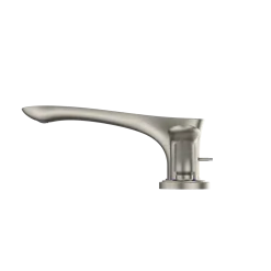 TOTO GO Two-Handle Deck-Mount Roman Tub Filler Trim with Handshower, Brushed Nickel, Brass, TBG01202U#BN