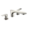 TOTO GO Two-Handle Deck-Mount Roman Tub Filler Trim, Polished Nickel, Brass, TBG01201U#PN