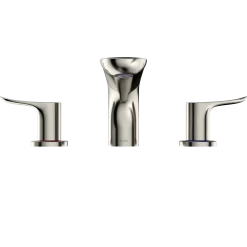 TOTO GO Two-Handle Deck-Mount Roman Tub Filler Trim, Polished Nickel, Brass, TBG01201U#PN