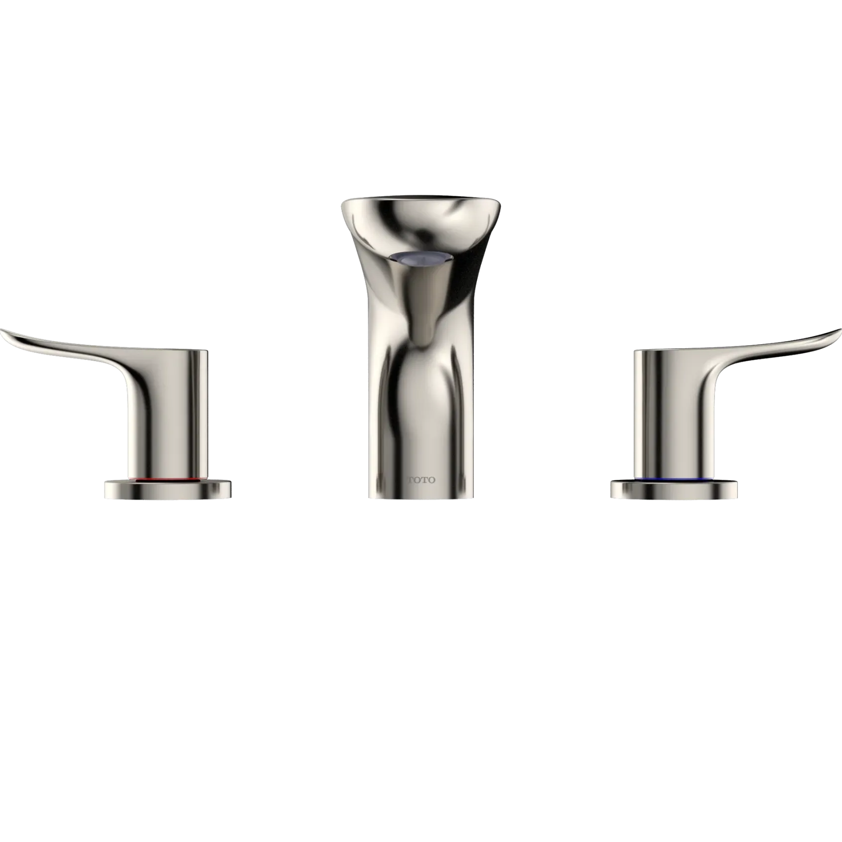 TOTO GO Two-Handle Deck-Mount Roman Tub Filler Trim, Polished Nickel, Brass, TBG01201U#PN