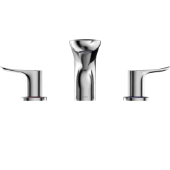 TOTO GO Two-Handle Deck-Mount Roman Tub Filler Trim, Polished Chrome, Brass, TBG01201U#CP
