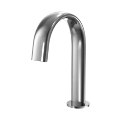 TOTO Gooseneck ECOPOWER 0.35 GPM Touchless Bathroom Faucet with Mixing Valve, 20 Second On-Demand Flow, Polished Chrome, Brass, T24S32EM#CP