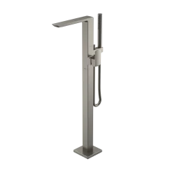 TOTO GR Single-Handle Freestanding Tub Filler Faucet with Handshower, Brushed Nickel, Brass, TBG02306U#BN