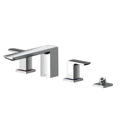TOTO GR Two-Handle Deck-Mount Roman Tub Filler Trim with Handshower, Polished Chrome, Brass, TBG02202U#CP