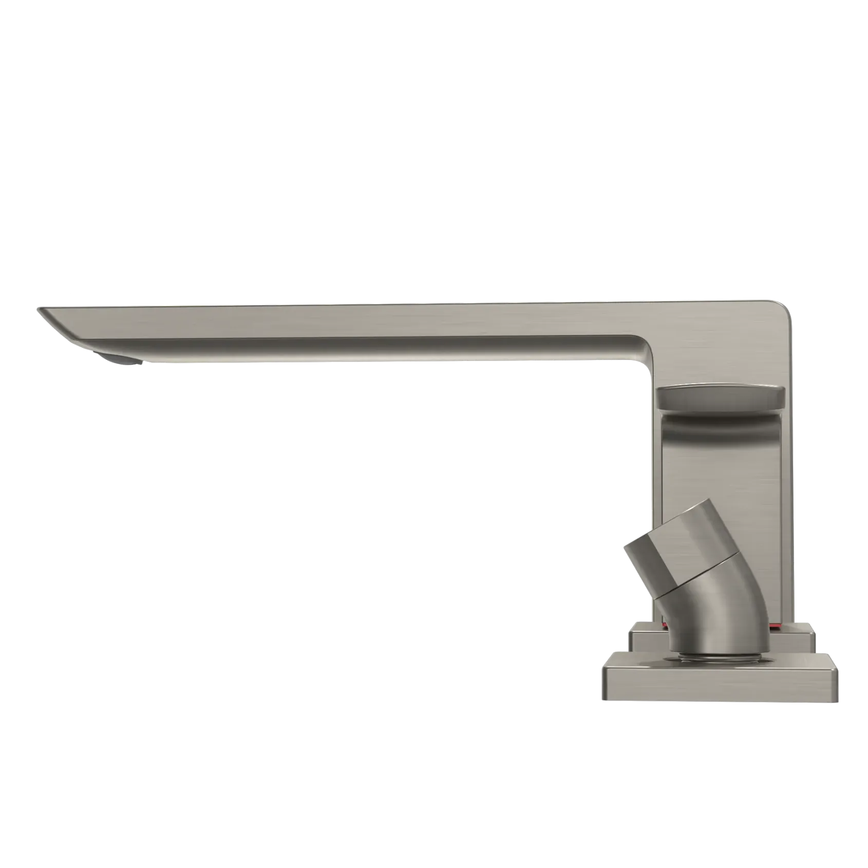 TOTO GR Two-Handle Deck-Mount Roman Tub Filler Trim with Handshower, Brushed Nickel, Brass, TBG02202U#BN