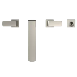 TOTO GR Two-Handle Deck-Mount Roman Tub Filler Trim with Handshower, Brushed Nickel, Brass, TBG02202U#BN