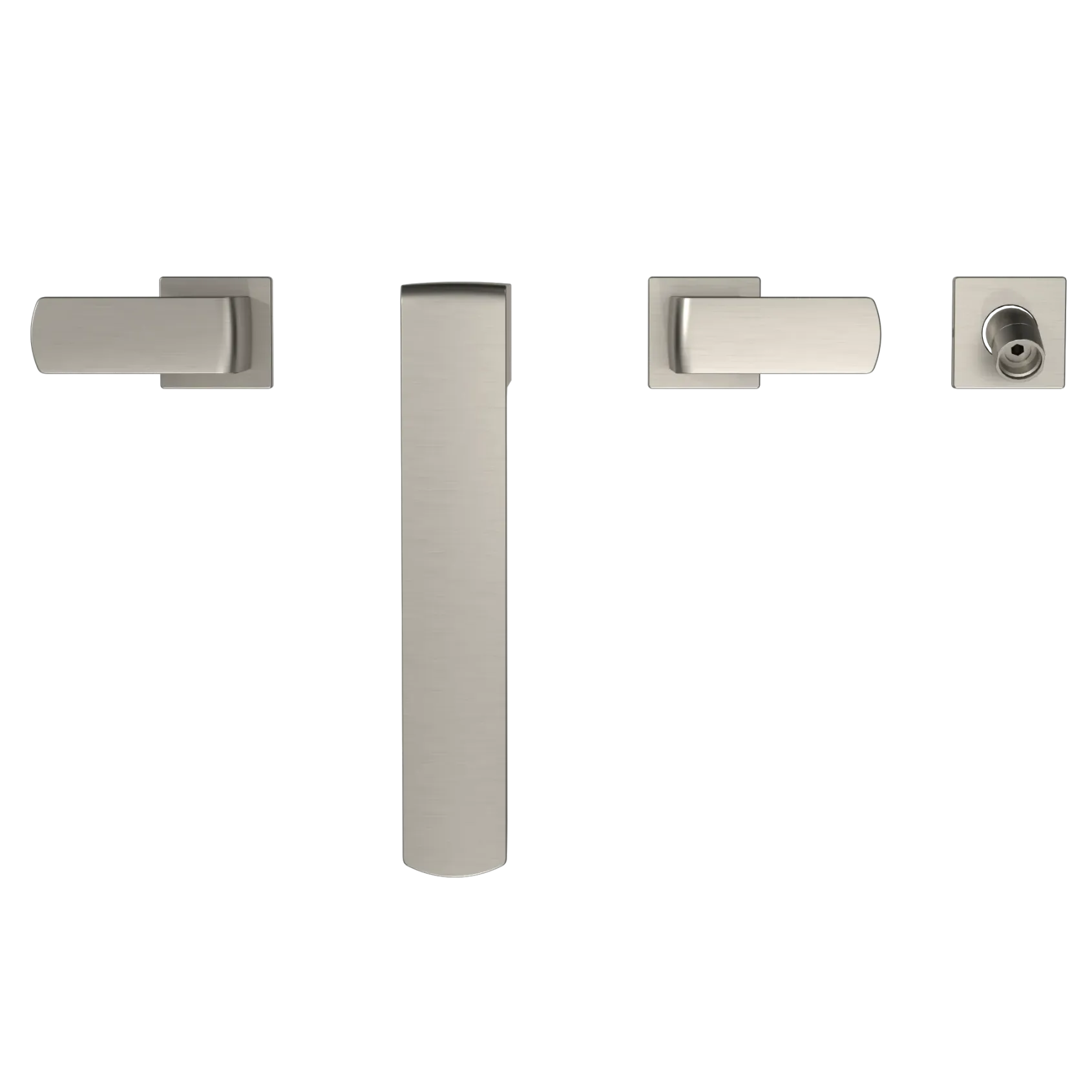 TOTO GR Two-Handle Deck-Mount Roman Tub Filler Trim with Handshower, Brushed Nickel, Brass, TBG02202U#BN