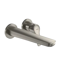 TOTO GS 1.2 GPM Wall-Mount Single-Handle Bathroom Faucet with COMFORT GLIDE Technology, Brushed Nickel, Brass, TLG03308U#BN