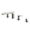 TOTO GS Four-hole Deck-Mount Roman Tub Filler Trim with Handshower, Polished Nickel, Brass, TBG03202U#PN