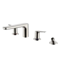 TOTO GS Four-hole Deck-Mount Roman Tub Filler Trim with Handshower, Polished Nickel, Brass, TBG03202U#PN