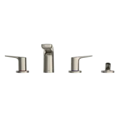 TOTO GS Four-hole Deck-Mount Roman Tub Filler Trim with Handshower, Polished Nickel, Brass, TBG03202U#PN