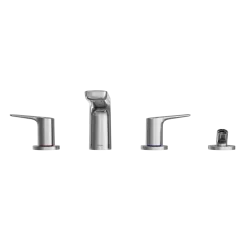 TOTO GS Four-hole Deck-Mount Roman Tub Filler Trim with Handshower, Polished Chrome, Brass, TBG03202U#CP