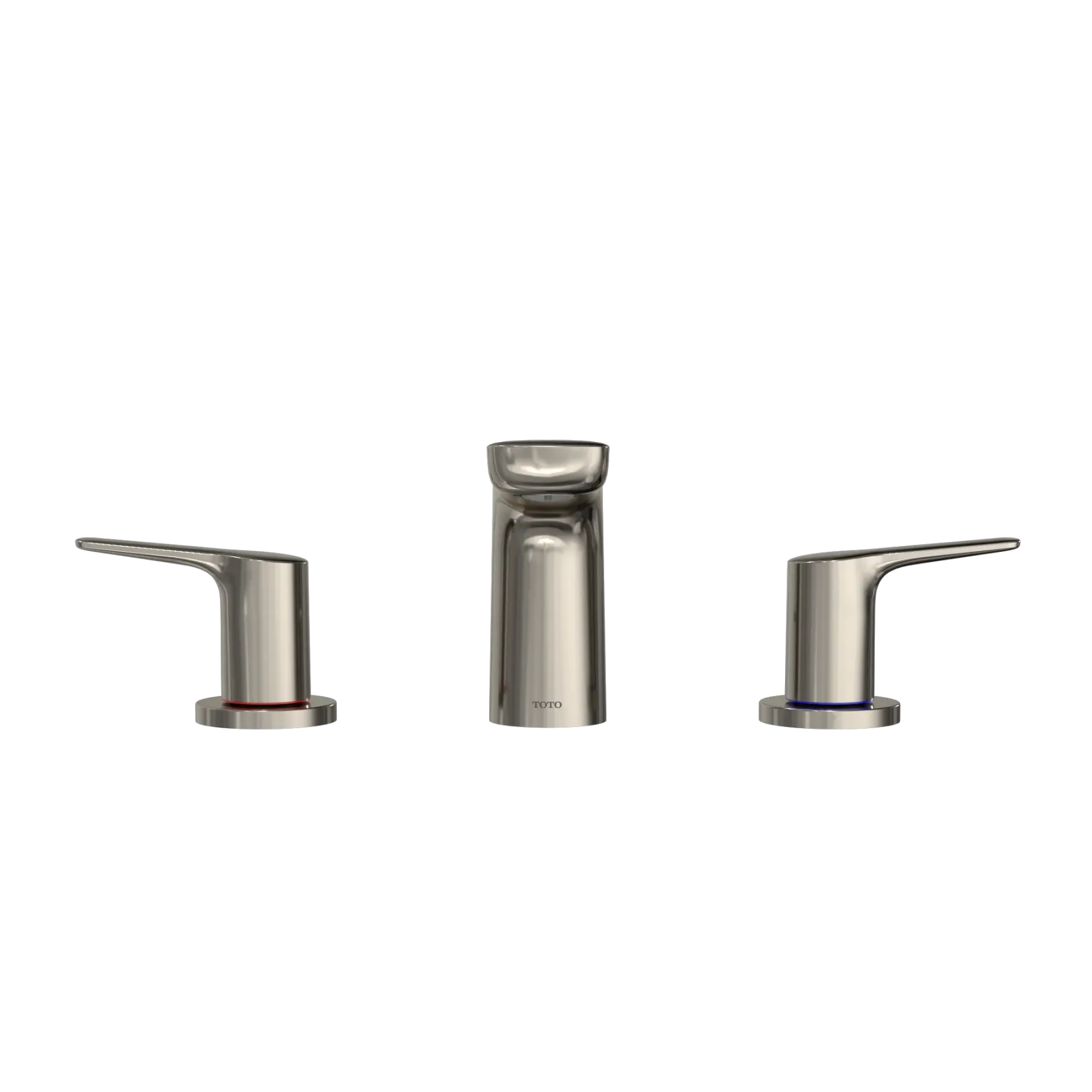 TOTO GS Two-Handle Deck-Mount Roman Tub Filler Trim, Polished Nickel, Brass, TBG03201U#PN