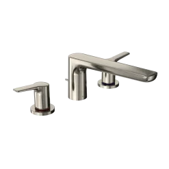 TOTO GS Two-Handle Deck-Mount Roman Tub Filler Trim, Polished Nickel, Brass, TBG03201U#PN