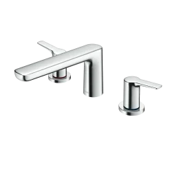 TOTO GS Two-Handle Deck-Mount Roman Tub Filler Trim, Polished Chrome, Brass, TBG03201U#CP
