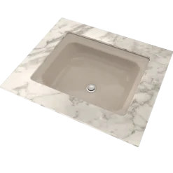 TOTO Guinevere Rectangular Undermount Bathroom Sink with CEFIONTECT, Bone, Vitreous China, LT973G#03