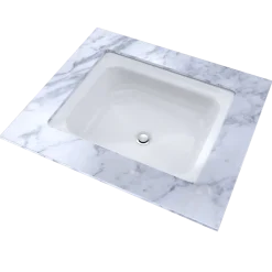 TOTO Guinevere Rectangular Undermount Bathroom Sink with CEFIONTECT, Cotton White, Vitreous China, LT973G#01