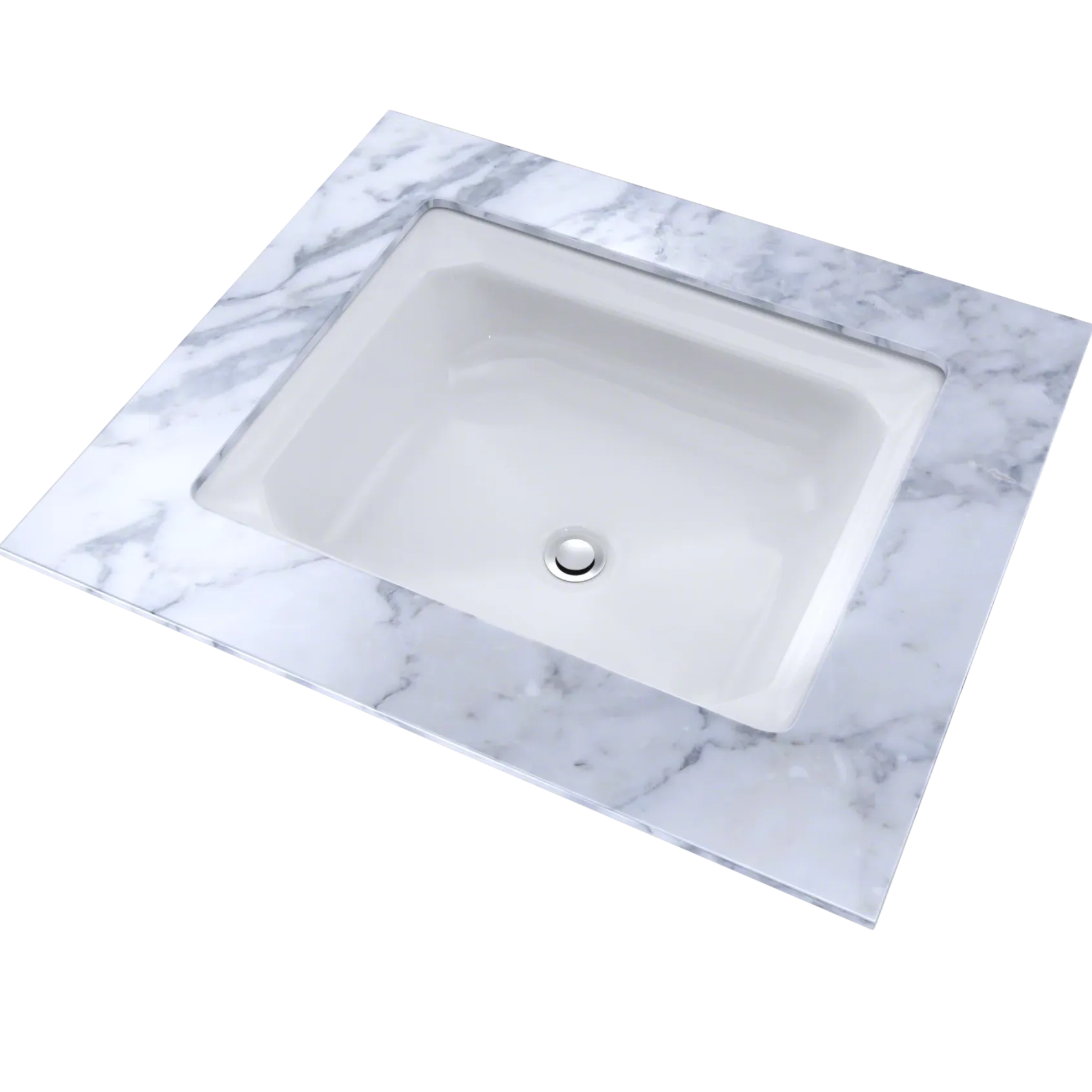 TOTO Guinevere Rectangular Undermount Bathroom Sink with CEFIONTECT, Cotton White, Vitreous China, LT973G#01