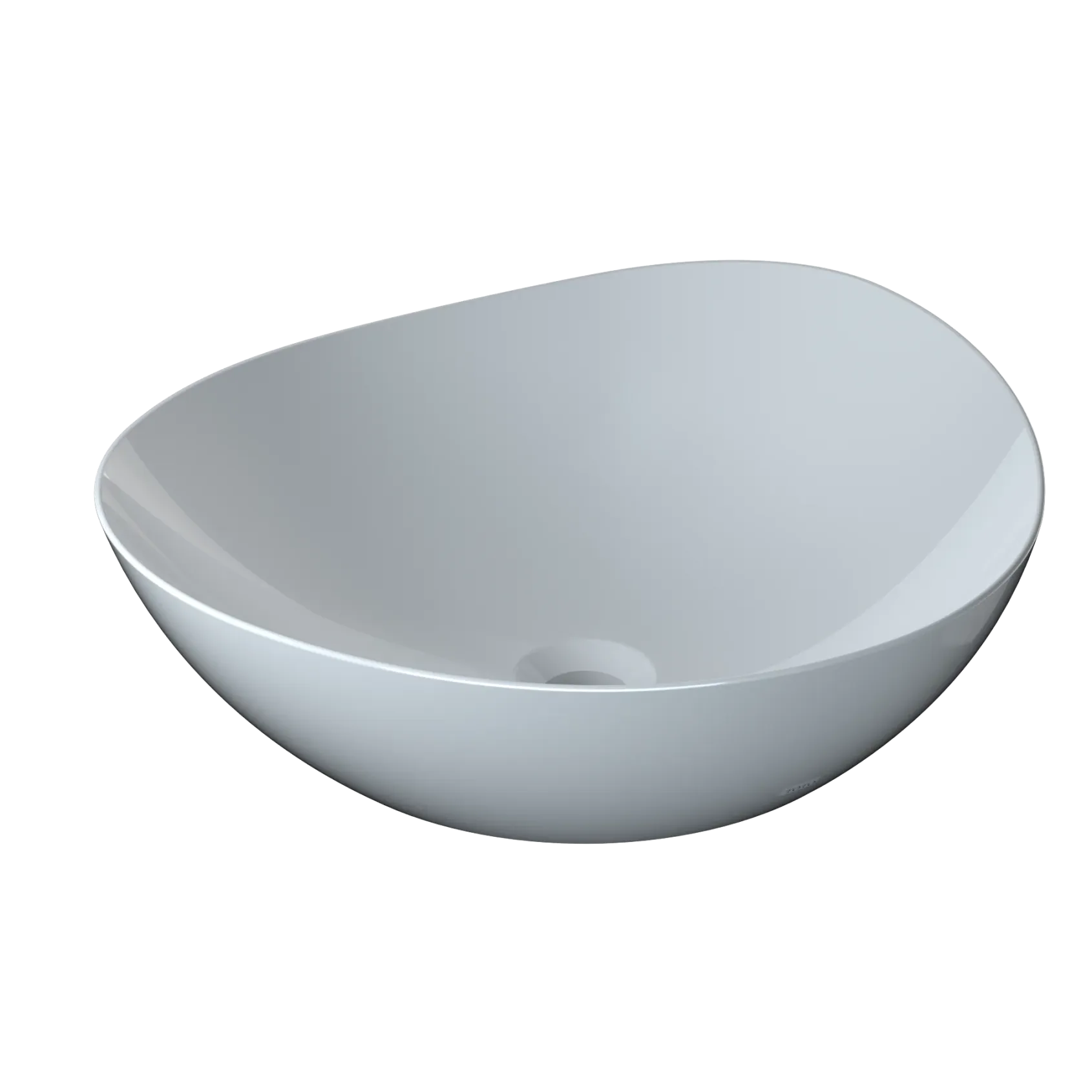TOTO Kiwami Asymmetrical Vessel Bathroom Sink with CEFITONTECT, Cotton White, Ceramic, LT477G#01