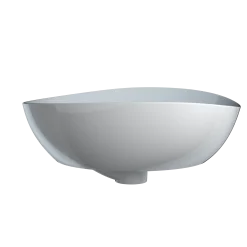 TOTO Kiwami Asymmetrical Vessel Bathroom Sink with CEFITONTECT, Cotton White, Ceramic, LT477G#01