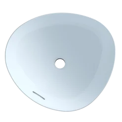TOTO Kiwami Asymmetrical Vessel Bathroom Sink with CEFITONTECT, Cotton White, Ceramic, LT477G#01