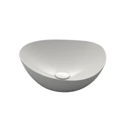 TOTO Kiwami Asymmetrical Vessel Bathroom Sink with CEFITONTECT, Cotton White, Ceramic, LT477G#01