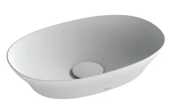 TOTO Kiwami Oval 16 Inch Vessel Bathroom Sink with CEFIONTECT, CLEAN MATTE, Ceramic, LT473MT#CMW