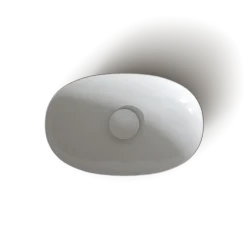 TOTO Kiwami Oval 16 Inch Vessel Bathroom Sink with CEFIONTECT, Cotton White, Ceramic, LT473G#01