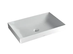 TOTO Kiwami Rectangular 23" Vessel Bathroom Sink with CEFIONTECT, Cotton White, Ceramic, LT476GR#01